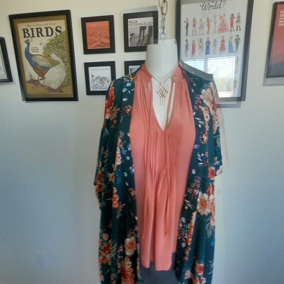 F21 Pink Pin Tuck Pleat Blouse Real Silk S - Picture 4 of 6